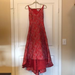 Badgley Mischka high low gown